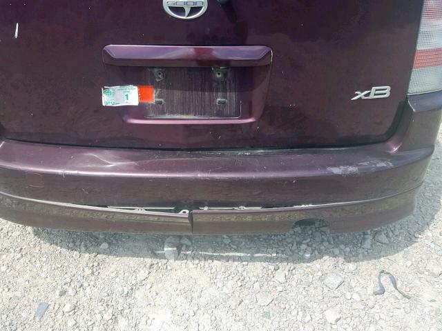 JTLKT334154002022 - 2005 TOYOTA SCION XB 栗色 照片 9
