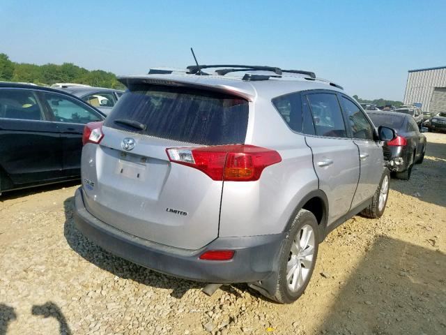 JTMYFREV0EJ012662 - 2014 TOYOTA RAV4 LIMIT SILVER photo 4