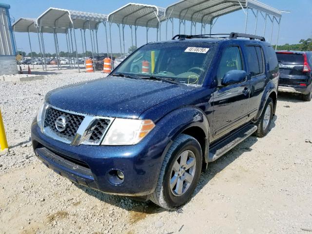 5N1AR18U08C627763 - 2008 NISSAN PATHFINDER BLUE photo 2