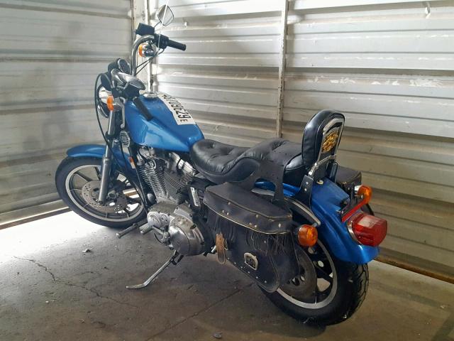 1HD4CEM10MY123618 - 1991 HARLEY-DAVIDSON XLH883 H BLUE photo 3