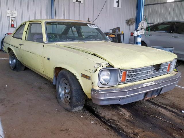 1X27G5W179141 - 1975 CHEVROLET NOVA YELLOW photo 1