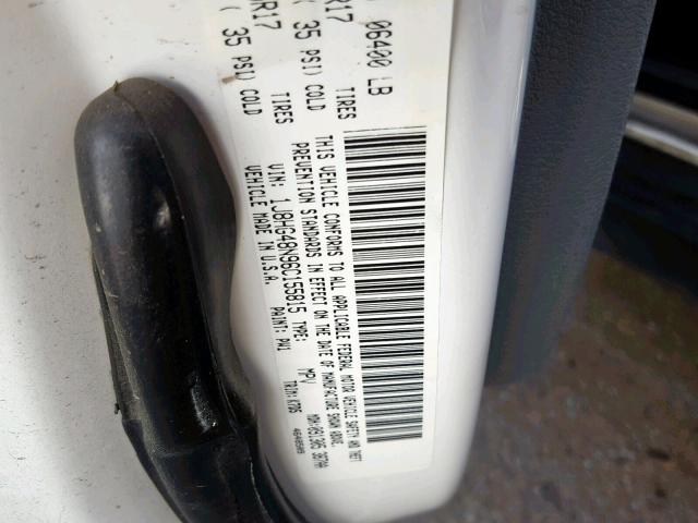 1J8HG48N96C155815 - 2006 JEEP COMMANDER თეთრი ფოტო 10