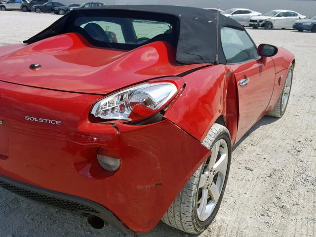 1G2MB33B86Y102140 - 2006 PONTIAC SOLSTICE RED photo 9