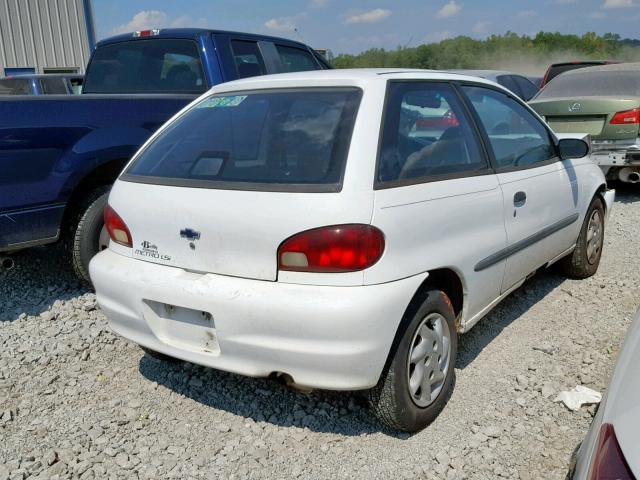 2C1MR2221Y6730520 - 2000 CHEVROLET METRO LSI WHITE photo 4