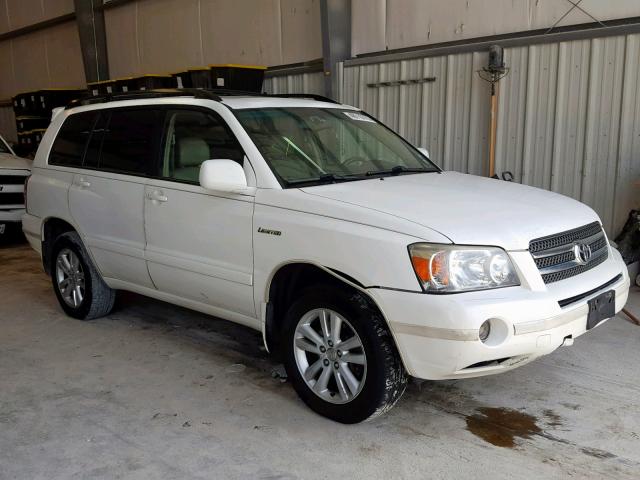 JTEEW21A560006100 - 2006 TOYOTA HIGHLANDER WHITE photo 1