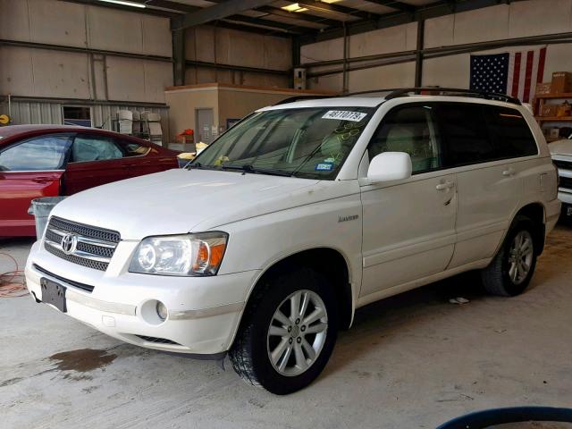 JTEEW21A560006100 - 2006 TOYOTA HIGHLANDER WHITE photo 2