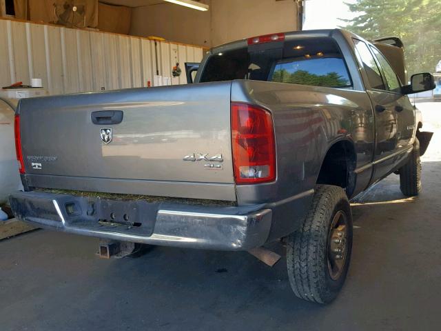 3D7KS28D65G721065 - 2005 DODGE RAM 2500 S GRAY photo 4