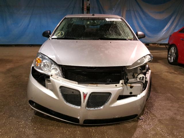 1G2ZF57B584268237 - 2008 PONTIAC G6 VALUE L SILVER photo 9