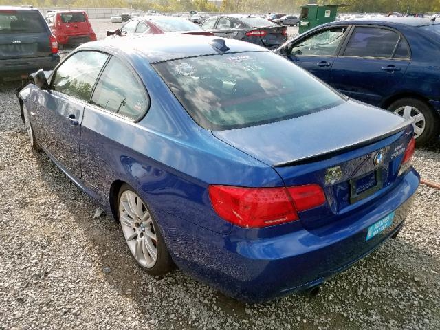 WBAKG1C54BE618474 - 2011 BMW 335 IS BLUE photo 3