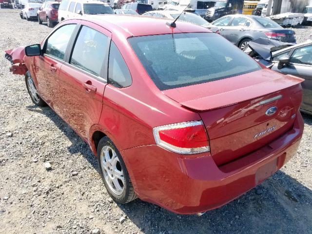 1FAHP36N39W188614 - 2009 FORD FOCUS SES RED photo 3