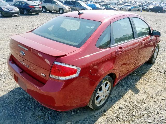 1FAHP36N39W188614 - 2009 FORD FOCUS SES RED photo 4