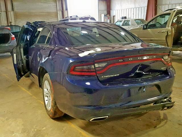 2C3CDXBG9JH180472 - 2018 DODGE CHARGER SX BLUE photo 3