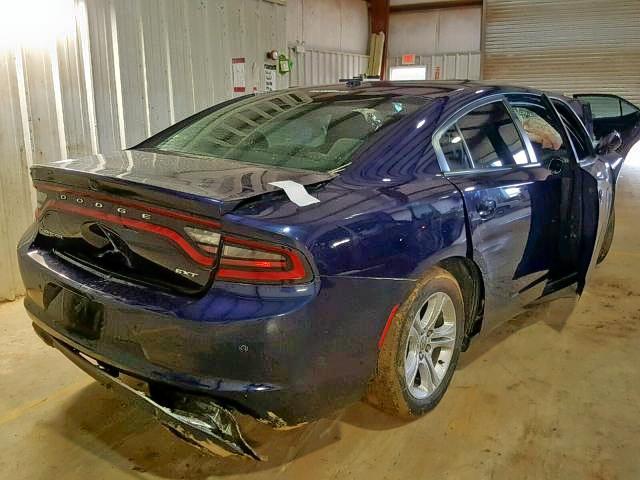 2C3CDXBG9JH180472 - 2018 DODGE CHARGER SX BLUE photo 4