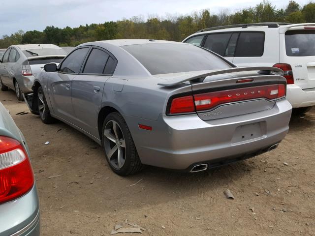 2C3CDXHG6EH254279 - 2014 DODGE CHARGER SX SILVER photo 3