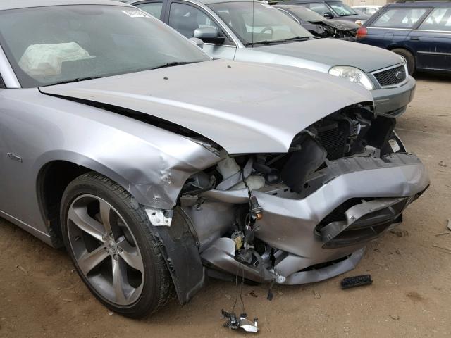 2C3CDXHG6EH254279 - 2014 DODGE CHARGER SX SILVER photo 9