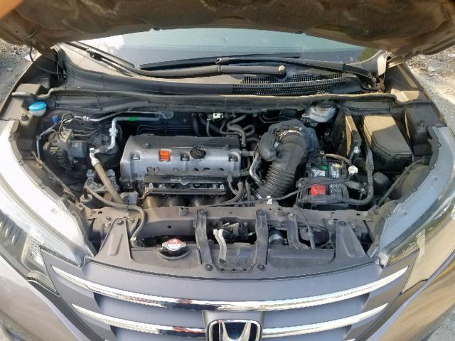 2HKRM4H71EH621486 - 2014 HONDA CR-V EXL GRAY photo 7