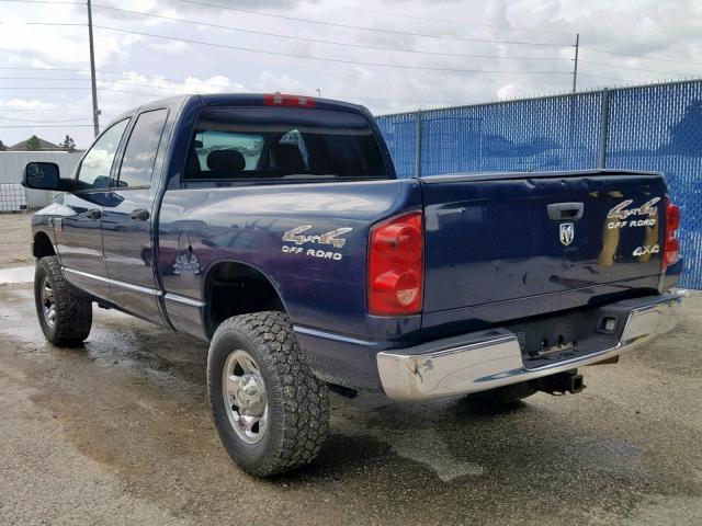 3D7KS28A58G225619 - 2008 DODGE RAM 2500 S ლურჯი ფოტო 3