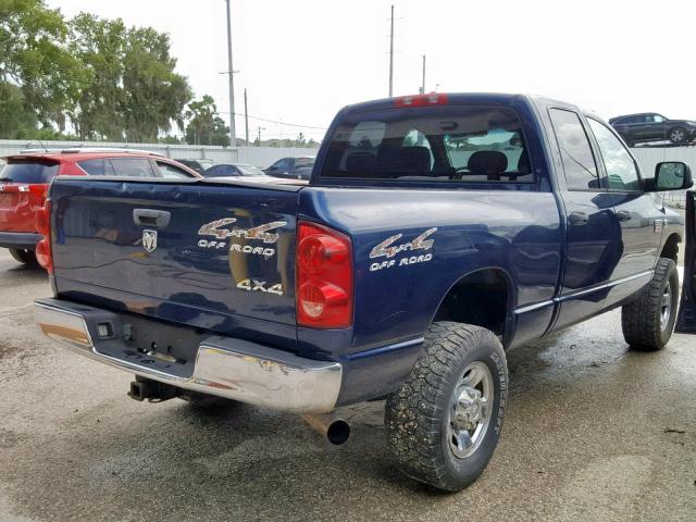 3D7KS28A58G225619 - 2008 DODGE RAM 2500 S BLUE photo 4