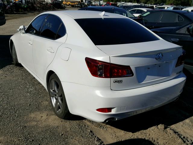 JTHBF5C25D5190080 - 2013 LEXUS IS 250 WHITE photo 3