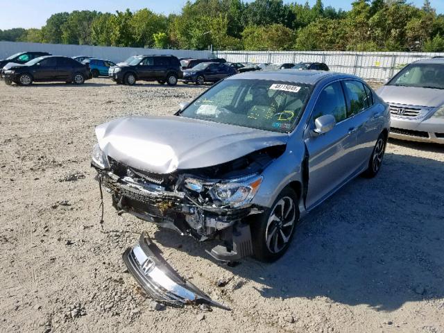 1HGCR3F85HA001282 - 2017 HONDA ACCORD EXL SILVER photo 2