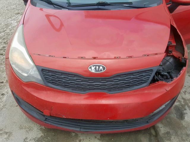 KNADM4A35C6049148 - 2012 KIA RIO LX RED photo 7