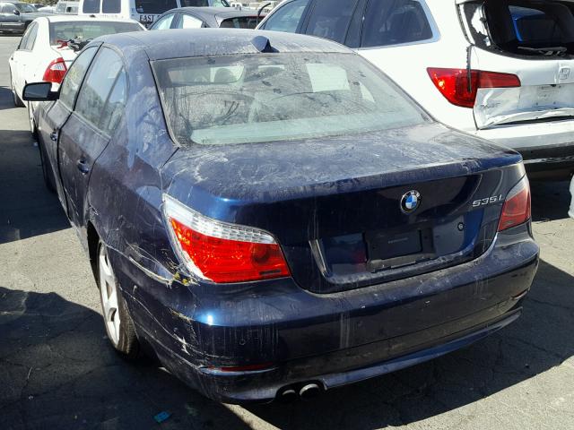 WBANW13588CZ84250 - 2008 BMW 535 I BLUE photo 3