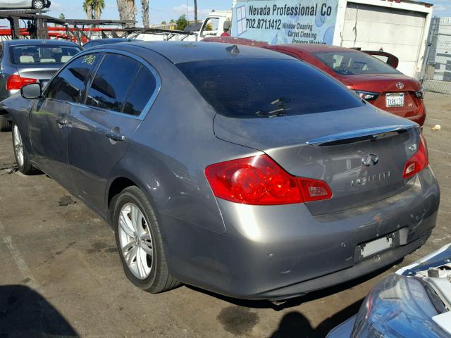 JN1CV6AP0CM627519 - 2012 INFINITI G37 BASE GRAY photo 3