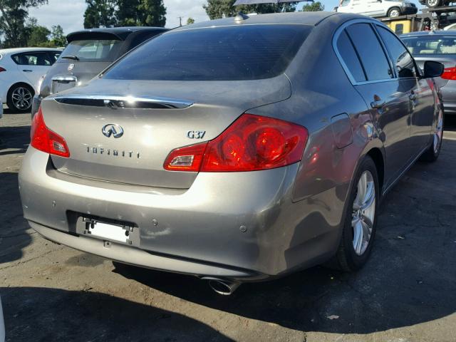 JN1CV6AP0CM627519 - 2012 INFINITI G37 BASE GRAY photo 4