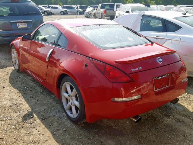 JN1AZ34E13T010981 - 2003 NISSAN 350Z COUPE RED photo 3