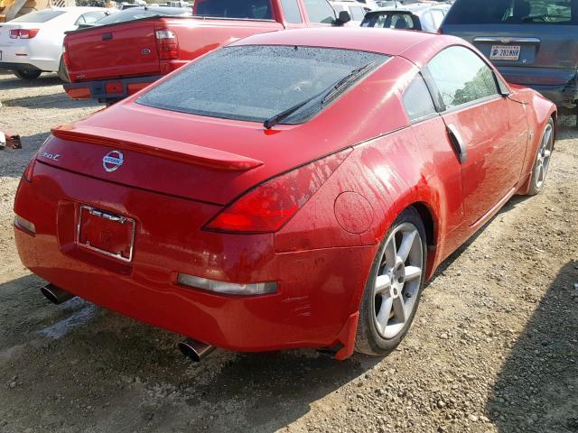 JN1AZ34E13T010981 - 2003 NISSAN 350Z COUPE RED photo 4