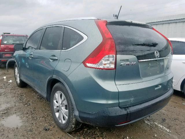 5J6RM3H77CL003733 - 2012 HONDA CR-V EXL TEAL photo 3