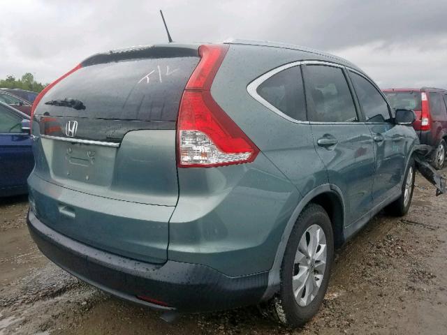 5J6RM3H77CL003733 - 2012 HONDA CR-V EXL TEAL photo 4