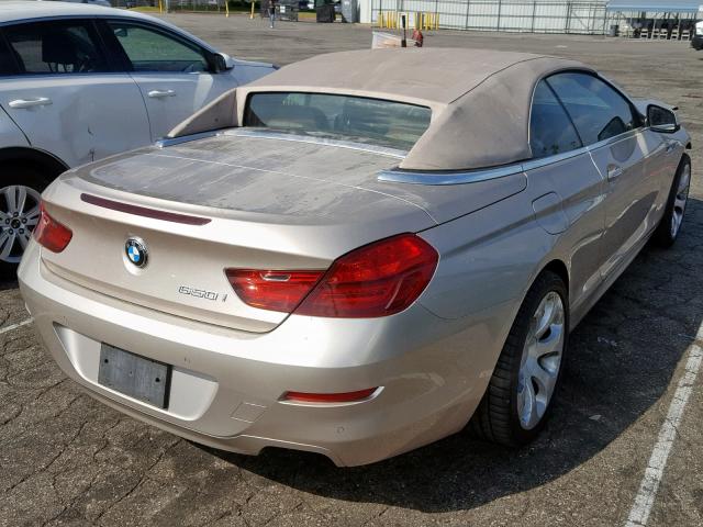 WBALZ3C57CDL72070 - 2012 BMW 650 I BEIGE photo 4