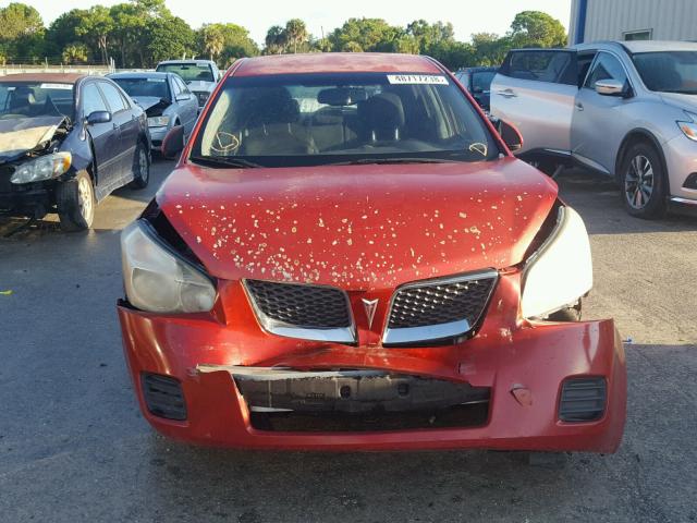 5Y2SP67069Z423008 - 2009 PONTIAC VIBE RED photo 9