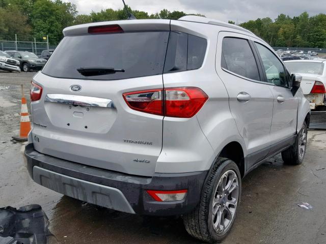 MAJ6P1WL3JC205251 - 2018 FORD ECOSPORT T SILVER photo 4