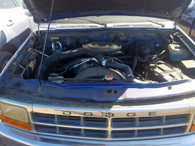 1B7GL23XXSS166964 - 1995 DODGE DAKOTA BLUE photo 7