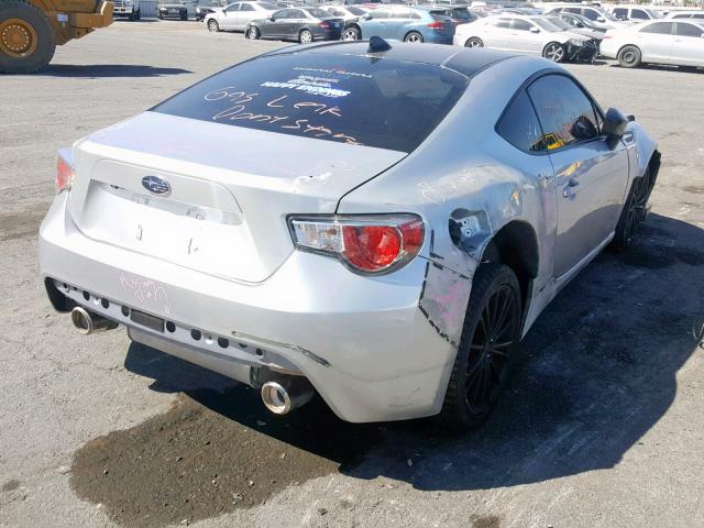 JF1ZCAC14G9602615 - 2016 SUBARU BRZ 2.0 LI SILVER photo 4