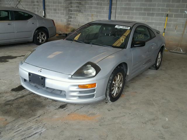 4A3AC44G12E023929 - 2002 MITSUBISHI ECLIPSE GS SILVER photo 2