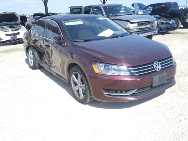 1VWBP7A31DC146429 - 2013 VOLKSWAGEN PASSAT SE MAROON photo 1