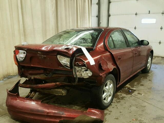 1G3NL52F53C252647 - 2003 OLDSMOBILE ALERO GL MAROON photo 4