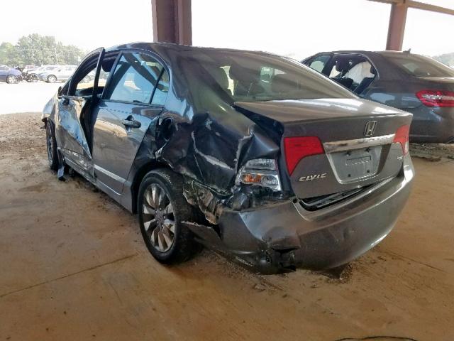 2HGFA16959H344503 - 2009 HONDA CIVIC EXL 灰色 照片 3