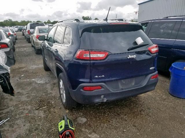 1C4PJMCB6FW714575 - 2015 JEEP CHEROKEE L BLUE photo 3