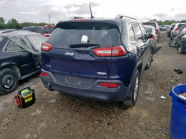 1C4PJMCB6FW714575 - 2015 JEEP CHEROKEE L BLUE photo 4