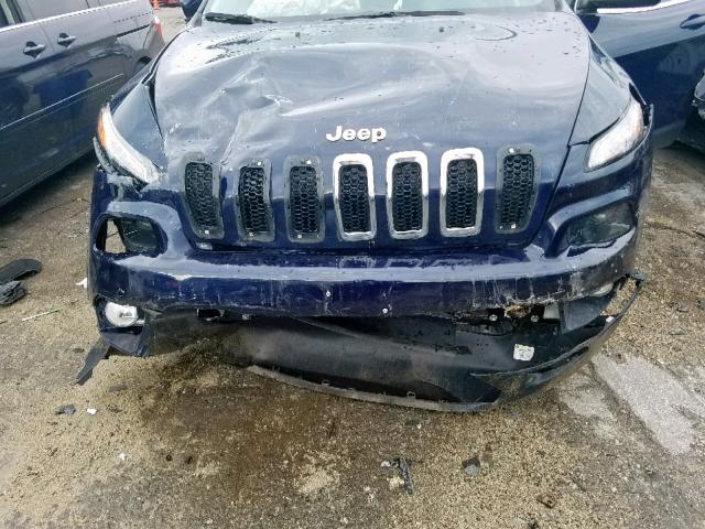 1C4PJMCB6FW714575 - 2015 JEEP CHEROKEE L BLUE photo 9