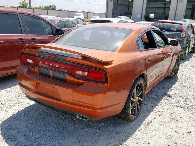 2B3CL3CG0BH567484 - 2011 DODGE CHARGER ORANGE photo 4