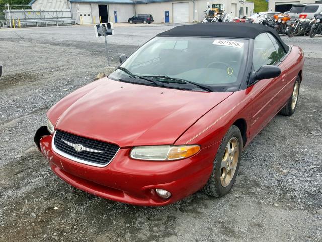 3C3EL55H5XT560364 - 1999 CHRYSLER SEBRING JX RED photo 2