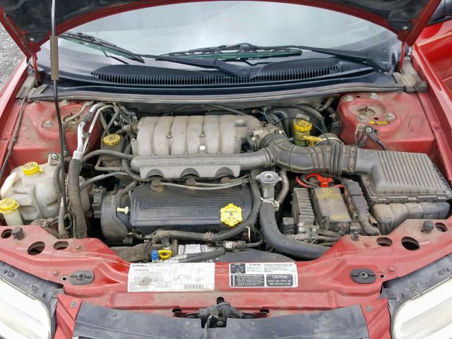 3C3EL55H5XT560364 - 1999 CHRYSLER SEBRING JX RED photo 7