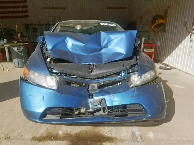 1HGFA16827L093155 - 2007 HONDA CIVIC EX BLUE photo 9