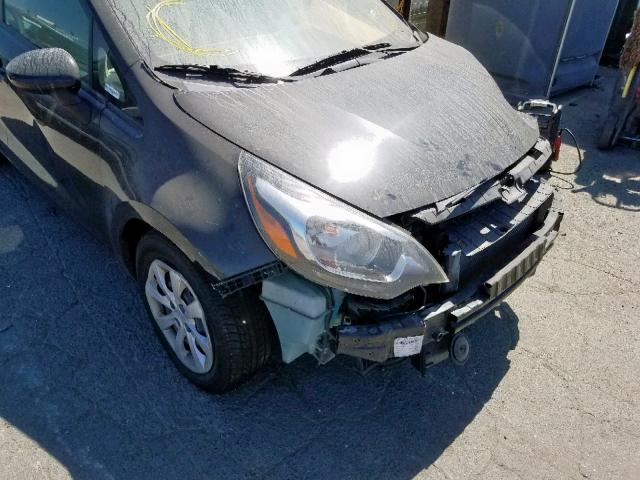 KNADM4A33E6394858 - 2014 KIA RIO LX BLACK photo 9