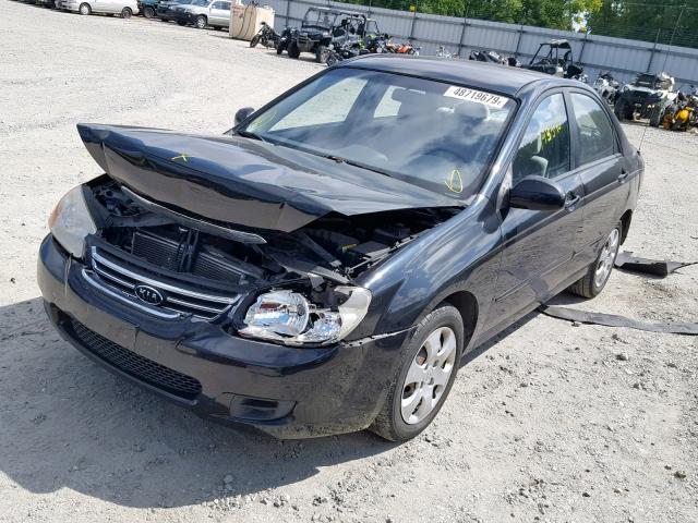 KNAFE121785492268 - 2008 KIA SPECTRA EX BLACK photo 2